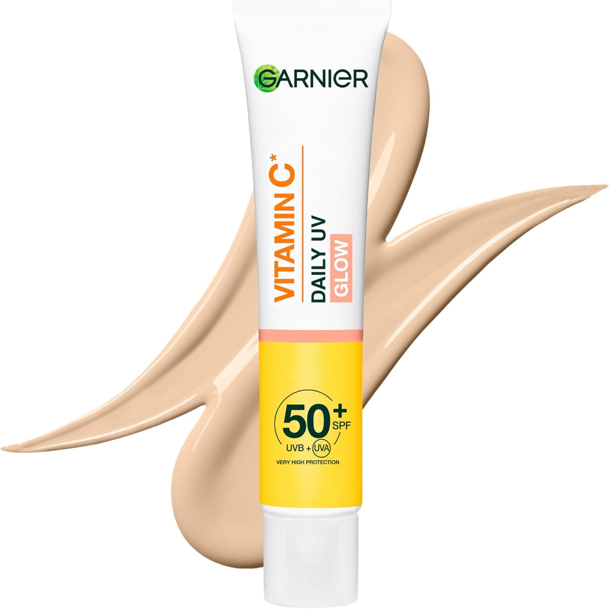 Garnier Vitamin C Tinted Suncreen for Face, SPF50+ Daily UV Brightening Fluid Sheer Glow, Prevents, Corrects Sun Damages, Evens Skin tone, Face & Neck, For All Skin Types, Cruelty-Free, Vegan