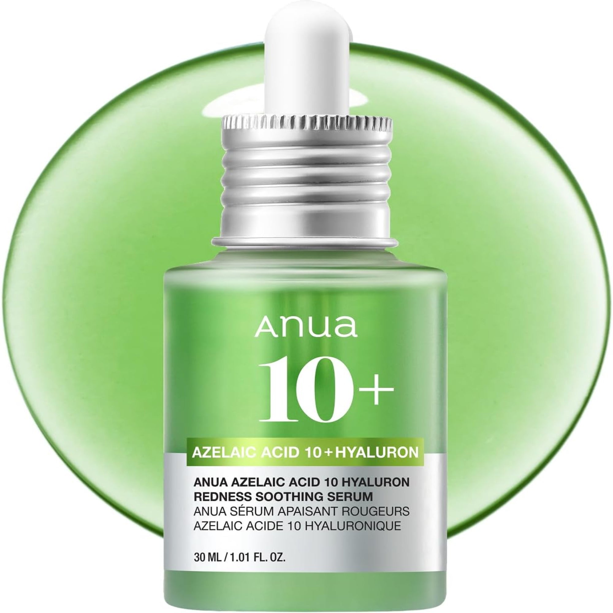 Anua Azelaic Acid 10 Hyaluron Redness Soothing Serum, Facial Serum for Blemish-Prone & Oily-Prone Skin, Lightweight & Hydrating Blemish Care, Hyaluronic Acid, Korean Skincare,