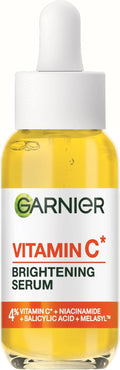 Garnier Vitamin C Brightening Serum for Face, with 4% Vitamin C, Niacinamide & Salicylic Acid, Brightens Skin, Reduces Dark Spots & Evens Skin Tone