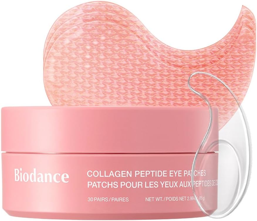 BIODANCE Collagen Peptide Under Eye Patches 60 Counts. Advanced Hydrogel Eye Patches for Dark Circles & Puffy Eyes. Under Eye Mask for Fine Lines. Eye Bags & Wrinkles. Korean Skincare