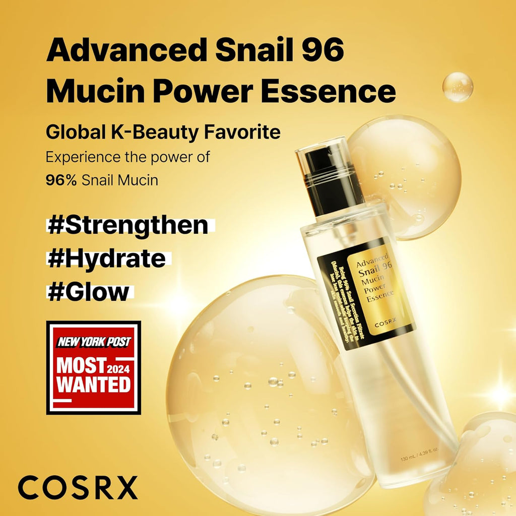 COSRX Advanced Snail 96 Mucin Power Essence 100ml | Snail Secretion Filtrate 96% | Skin Repair Serum | CPNP Registered, Korean Skin Care, Cruelty Free