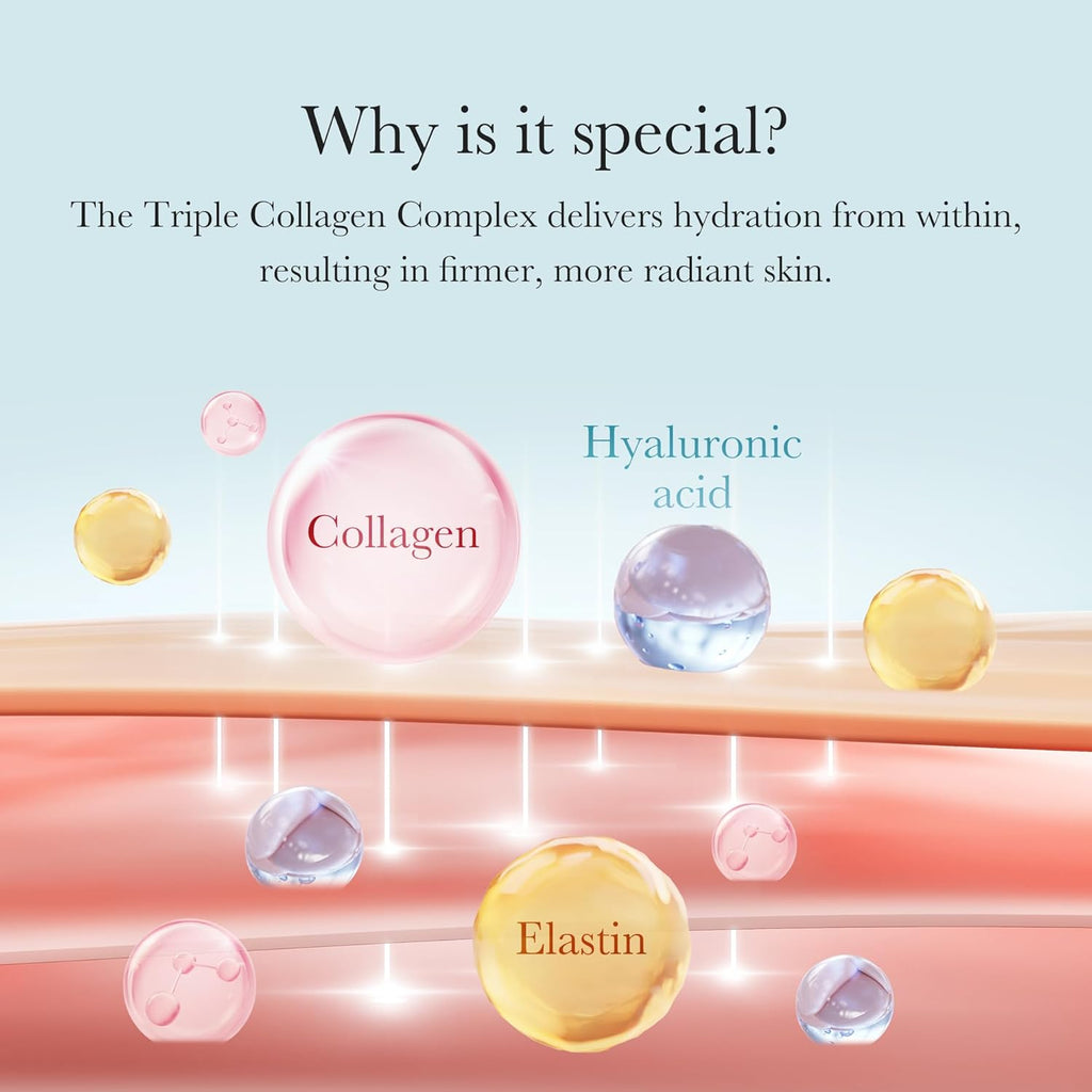 medicube Triple Collagen Cream Hydrating & Firming Moisturiser With Hyaluronic Acid, Premium Elastin, Shea Butter Wrinkle Care