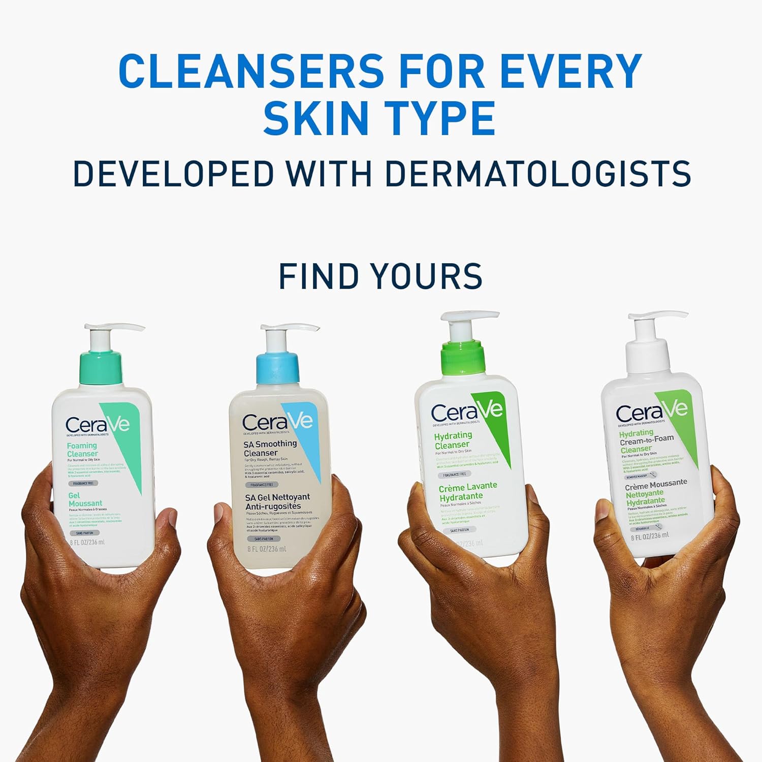 CeraVe Hydrating Cleanser, for normal to dry skin, contains Hyaluronic Acid and 3 essential ceramides, facial cleanser for sensitive skin