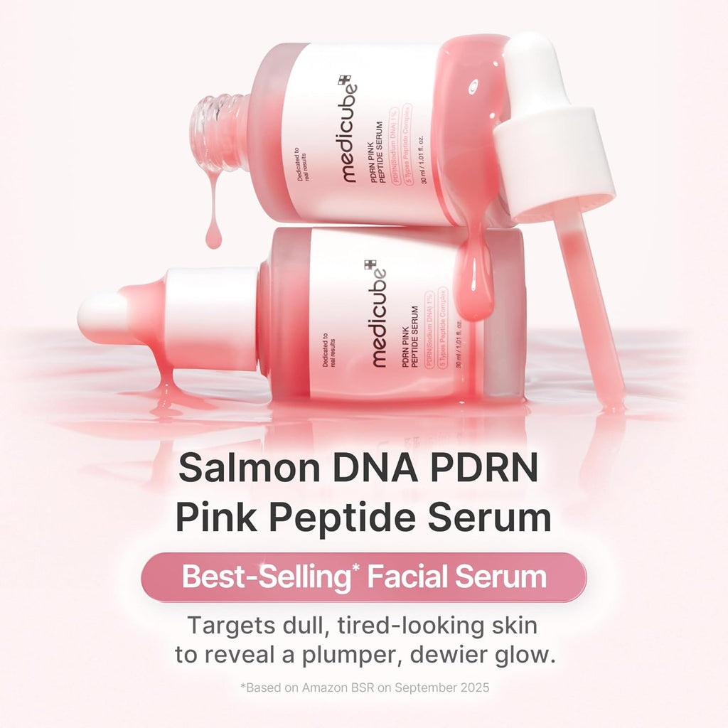 medicube Salmon DNA PDRN Pink Peptide Serum, Pink glow serum, Peptide, Niacinamide, Hydrating & Moisturising & Firming, Uneven Skin Tone, Korean Skincare