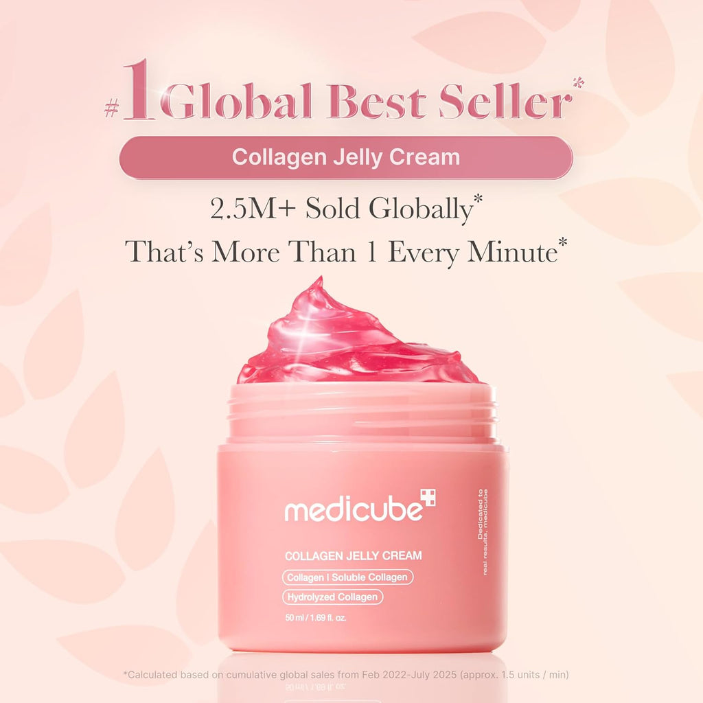 medicube Collagen Jelly Cream- Niacinamide & Freeze-Dried Hydrolyzed Collagen - Boosts skin's barrier hydration and gives 24h Glow & Lifted Look - Korean skincare