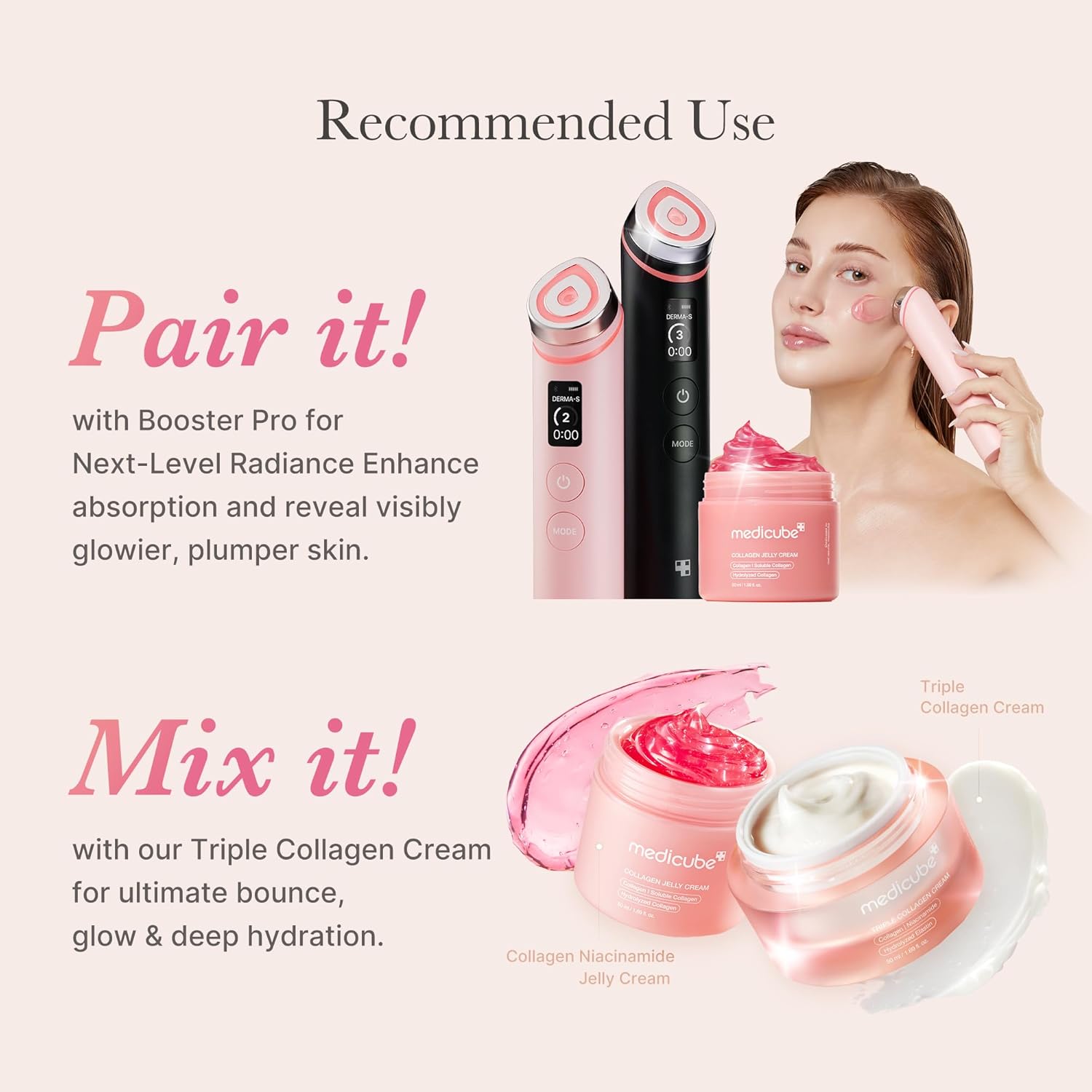 medicube Collagen Jelly Cream- Niacinamide & Freeze-Dried Hydrolyzed Collagen - Boosts skin's barrier hydration and gives 24h Glow & Lifted Look - Korean skincare